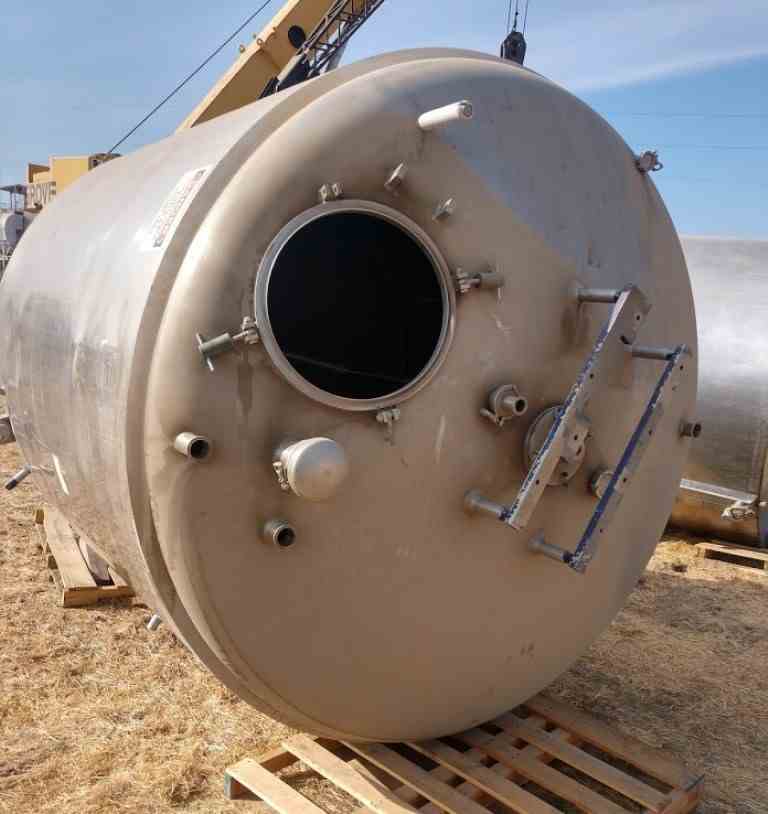 2000 Gal  SS Stainless Steel Pressure Vessel