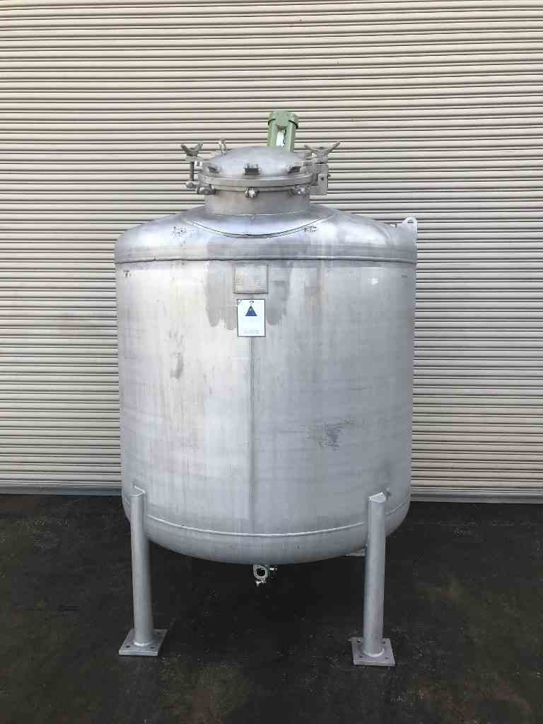 650 Gal Precision Stainless Inc 316L Stainless Steel Pressure Vessel ...