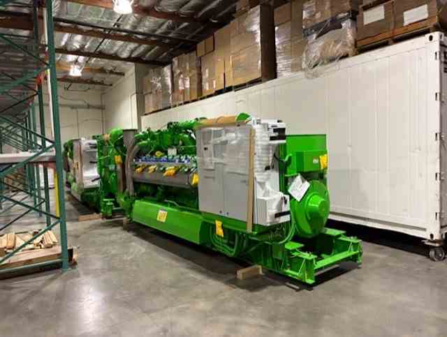 1160 KW Jenbacher Duel fuel (LFG/H2) gas engine generator set