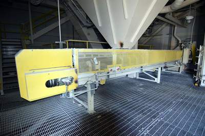 24"W x 28'L Trio Belt Conveyor with Martin Belt Brush