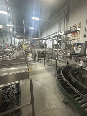 48-head-300-bpm-khs-rotary-short-tube-bottle-rinser-filler-crowner-with-complete-used-bottling-line