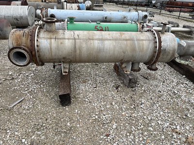 602 Sq Ft Manning & Lewis Stainless Steel Shell & Tube Heat Exchanger