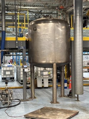 875 Gal Precision Stainless  Inc 316 Stainless Steel Pressure Vessel