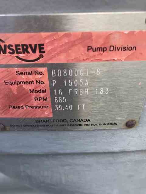 Flowserve 7925 GPM Stainless Steel Centrifugal Pump