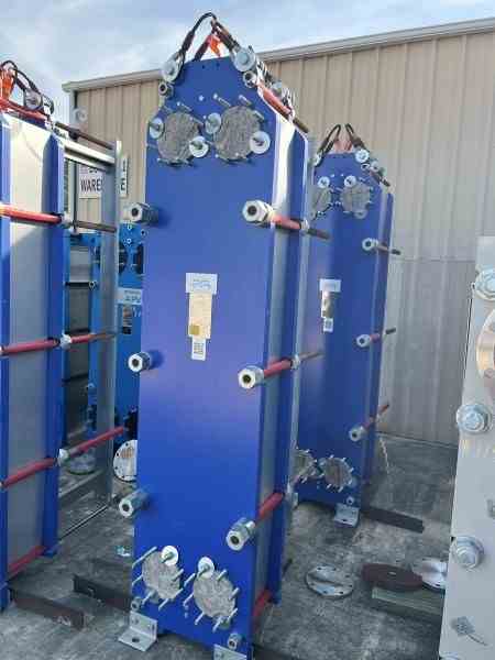 Unused 1600 Sq Ft 304 Stainless Steel Plate Heat Exchanger - Alfa Laval
