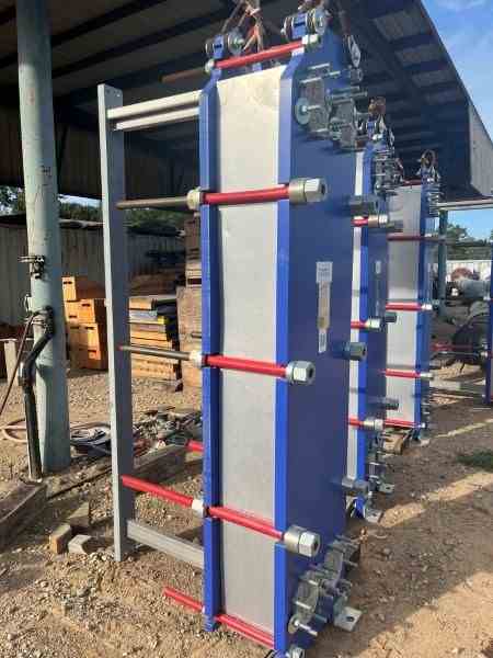 Unused 1600 Sq Ft Alfa Laval  Stainless Steel Plate Heat Exchanger